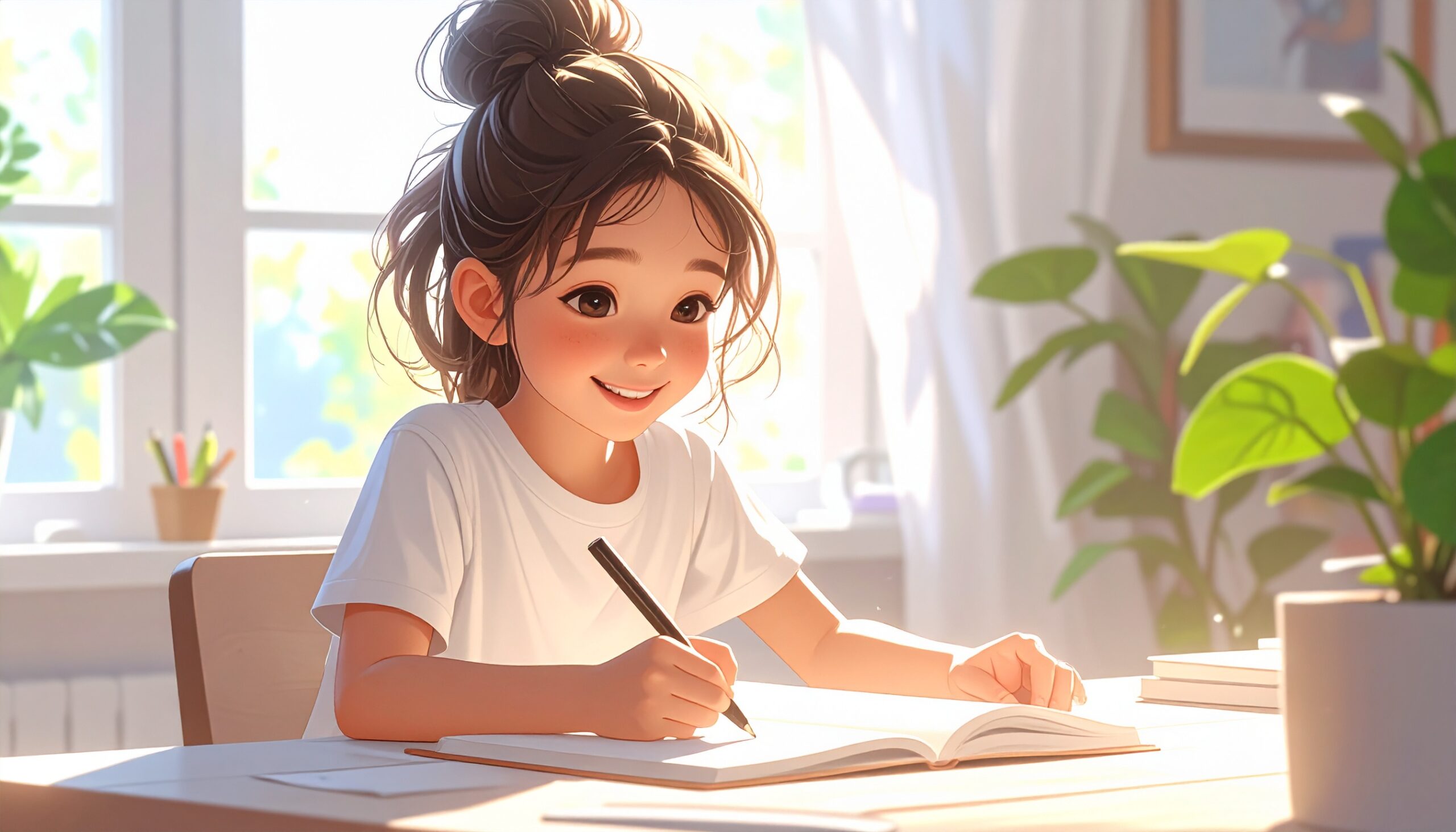勉強している子